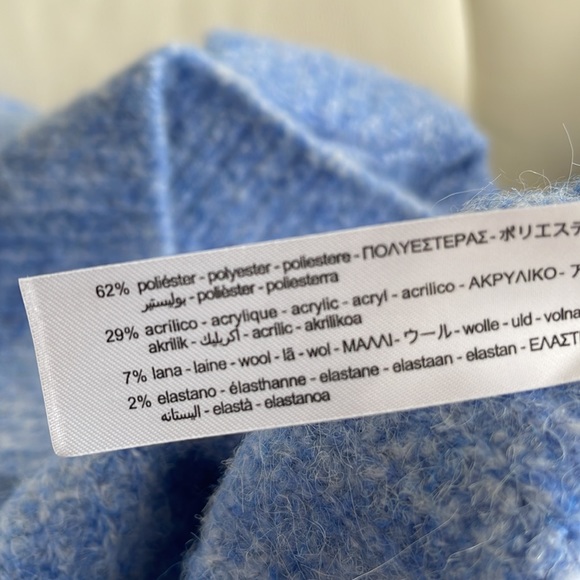 ZARA WOMAN NWT LIGHT BLUE KNIT HIGH NECK DRESS SIZE S 9874/002 - Picture 9 of 9